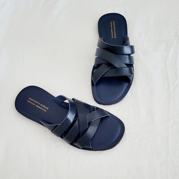 Saks Fifth Avenue Leather Sandals Sz 10M - Picture 3 of 5
